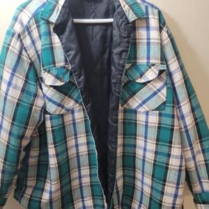 BB Dakota Teal and Blue Plaid Performance Jacket